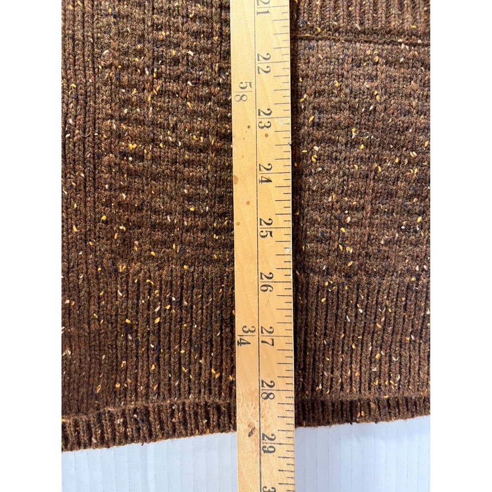 UNTUCKit Emeric Donegal Cardigan Mens XL Brown Lambswool Shawl Collar 41193 - Picture 5 of 6